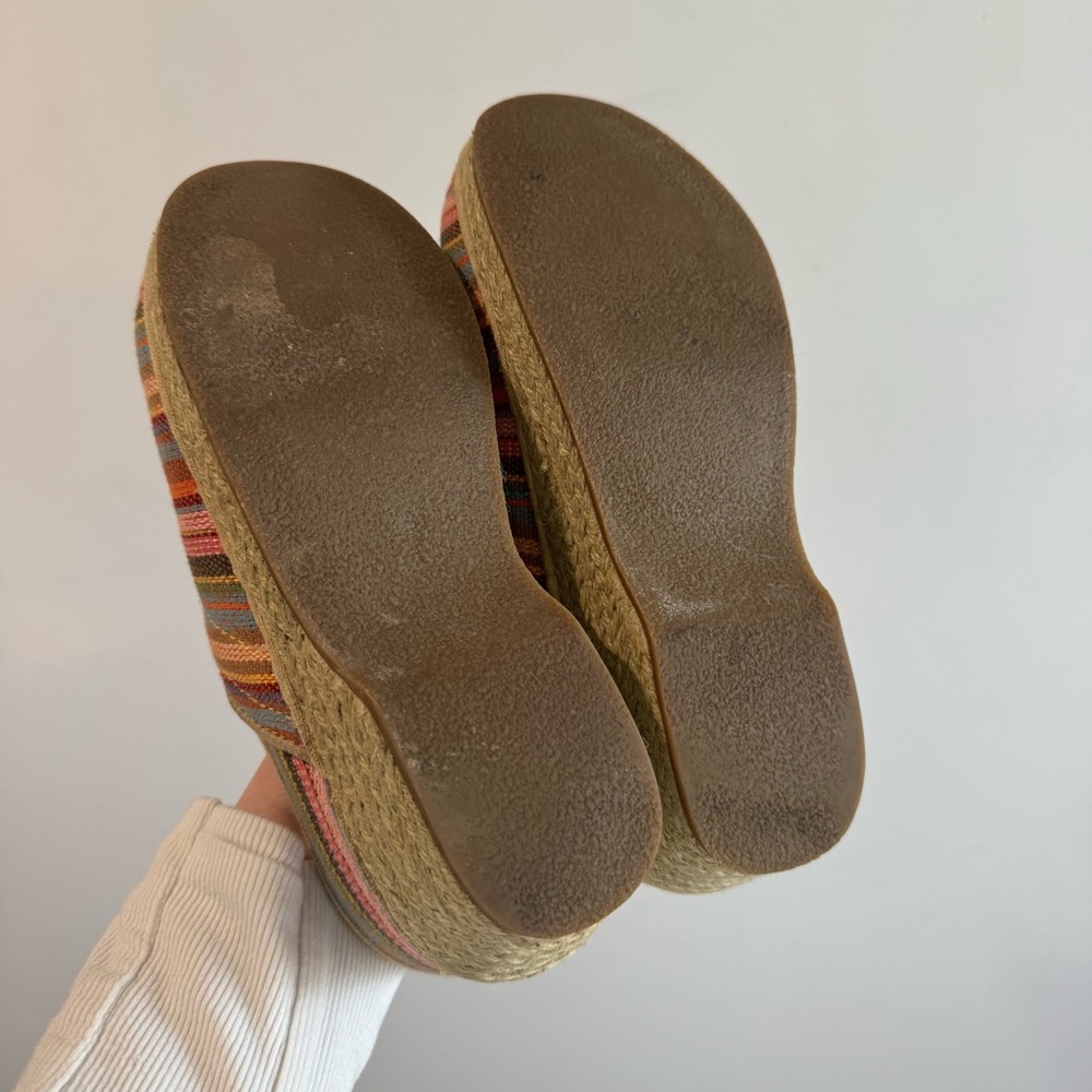 Dansko Vegan Jute Pro Striped Espadrille Clogs Size 36 - Picture 4 of 6